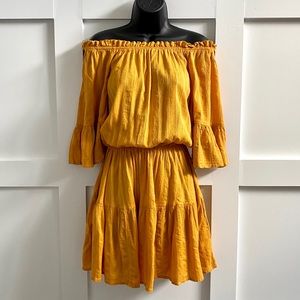 ASOS Off Shoulder Tiered Mini Dress - US 0